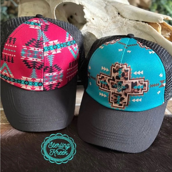 Kitty Kross Turquoise Cap - Picture 2 of 5